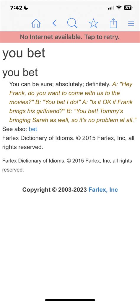 oh i bet definition .